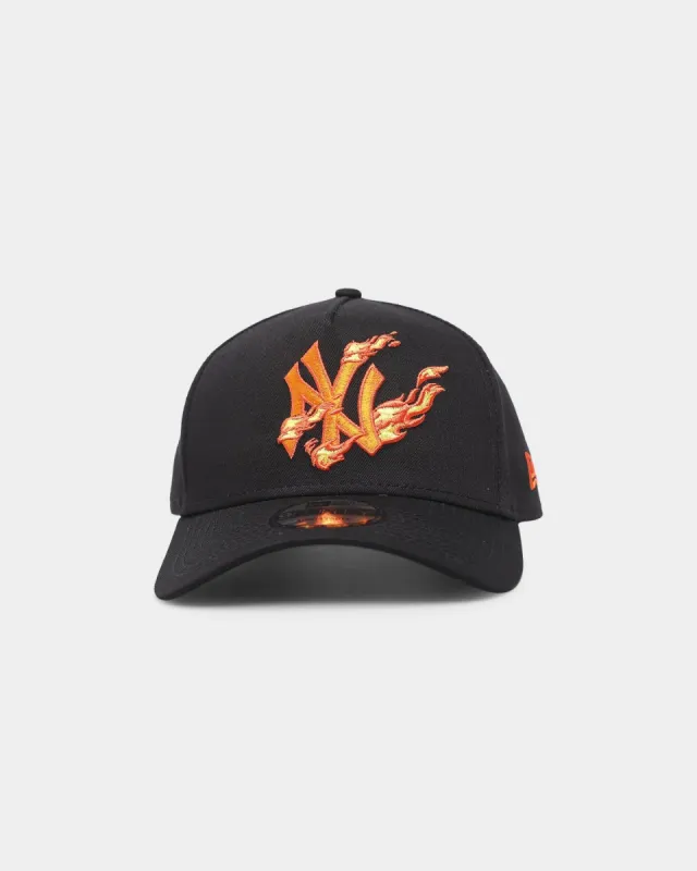 New Era New York Yankees 'Flamin' Hot' 9FORTY A-Frame Snapback Black/Flame sold by Culture Kings