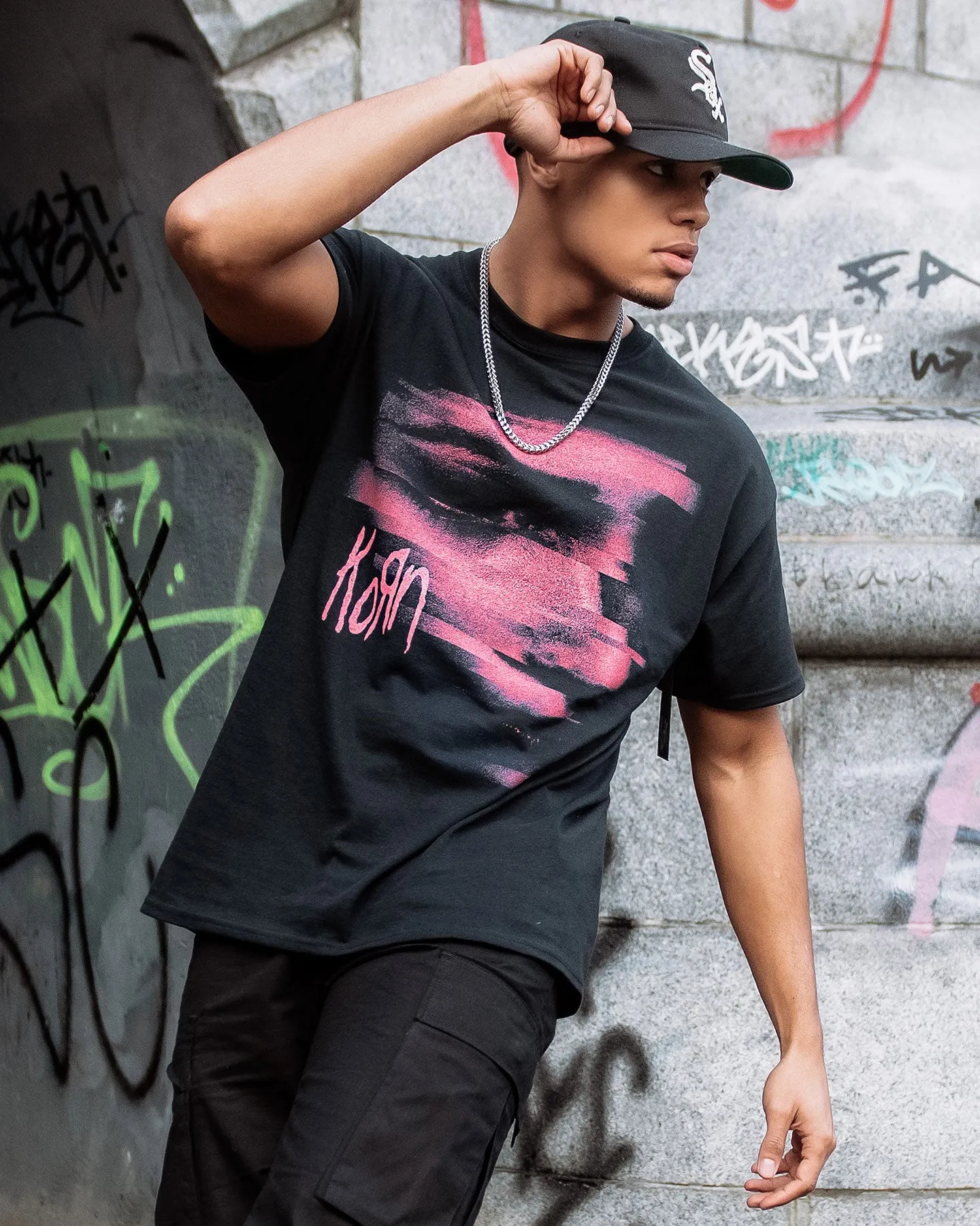 Korn Chopped Face T-Shirt Black sold by Culture Kings