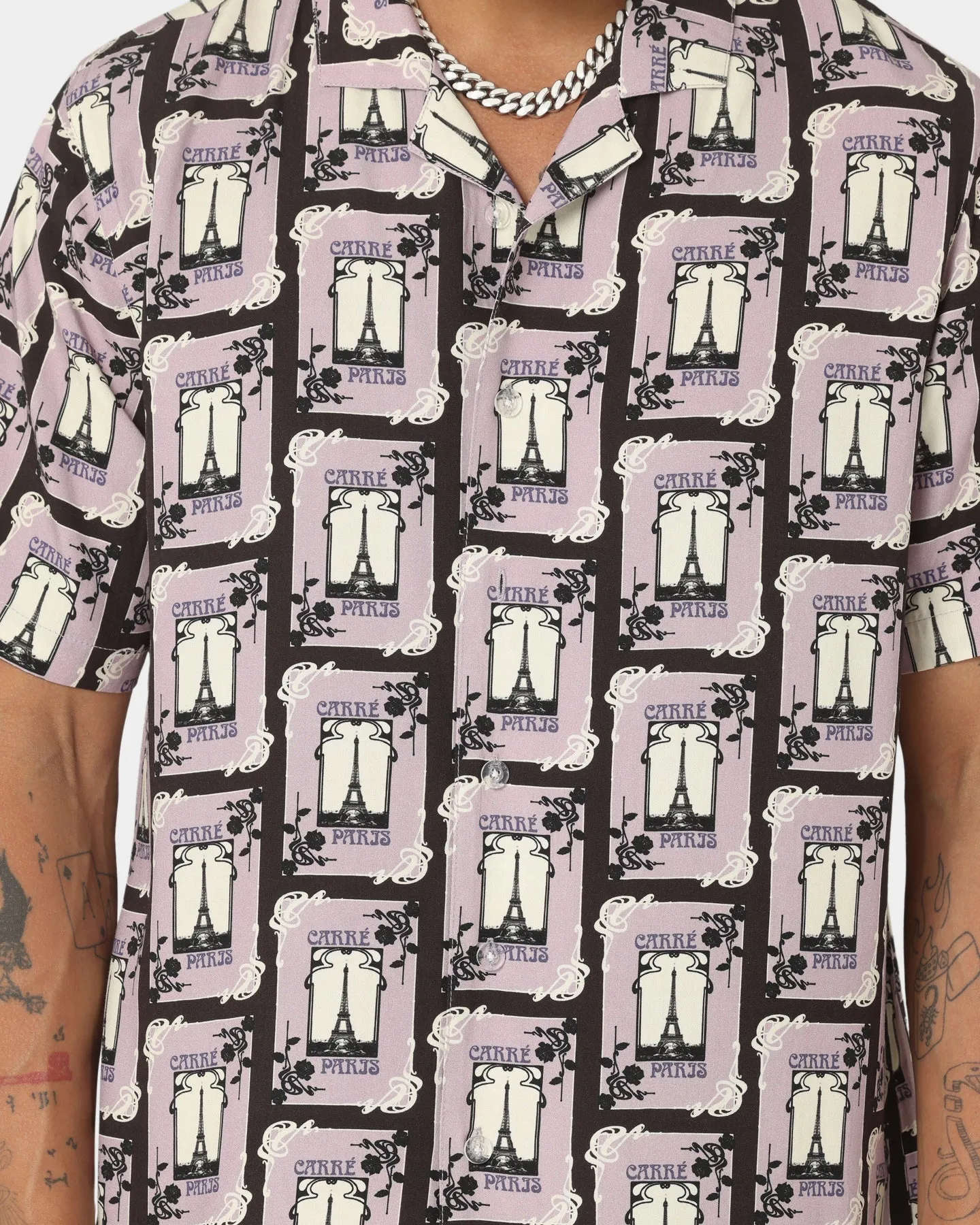 Carre Parisian Rugu Short Sleeve Button Up Shirt Multi-coloured sold by Culture Kings product image thumbnail 3