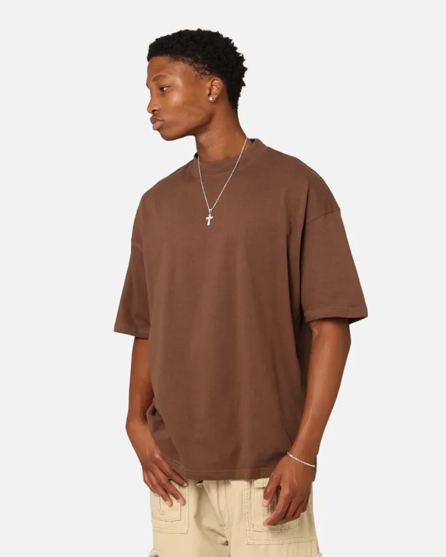Culture Kings Oversized Blank T-Shirt Brown sold by Culture Kings