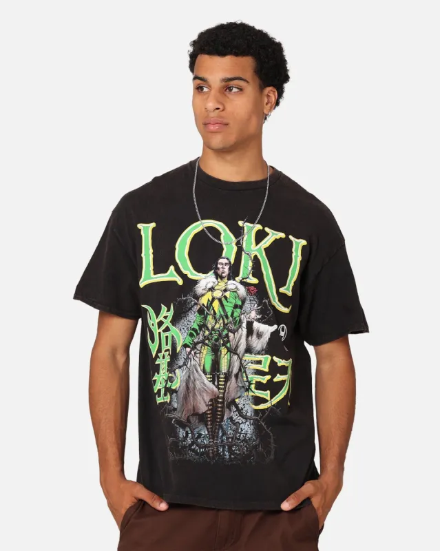 Marvel Loki Rising Vintage T-Shirt Black Wash made by Culture Kings
