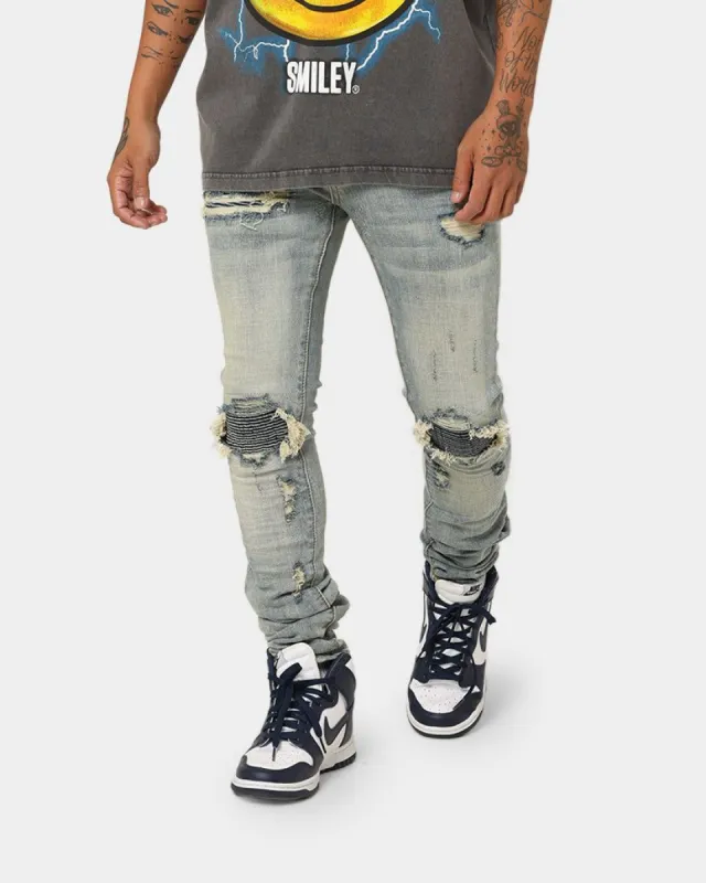 MNML MNML X165 Paisley Skinny Denim Jeans Black/Black | Parallel