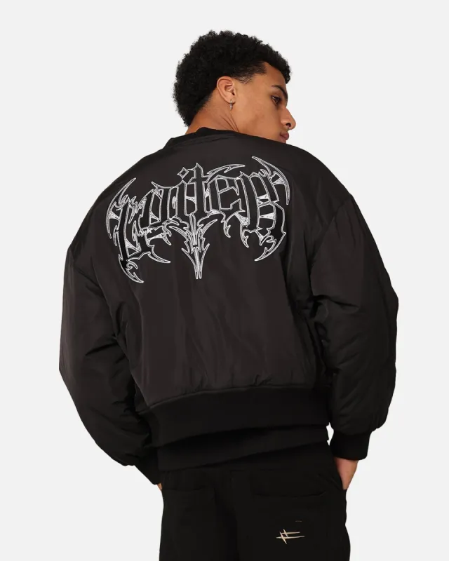 Loiter Shadow Cropped Bomber Jacket Black sold by Culture Kings