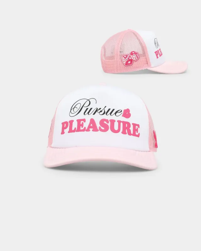 Playboy By CK Pursue Trucker Snapback  Pink/White sold by Culture Kings