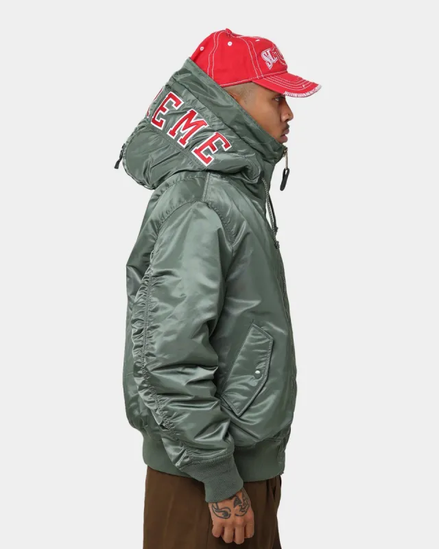 Supreme Hooded MA-1 Jacket Olive | Parallel
