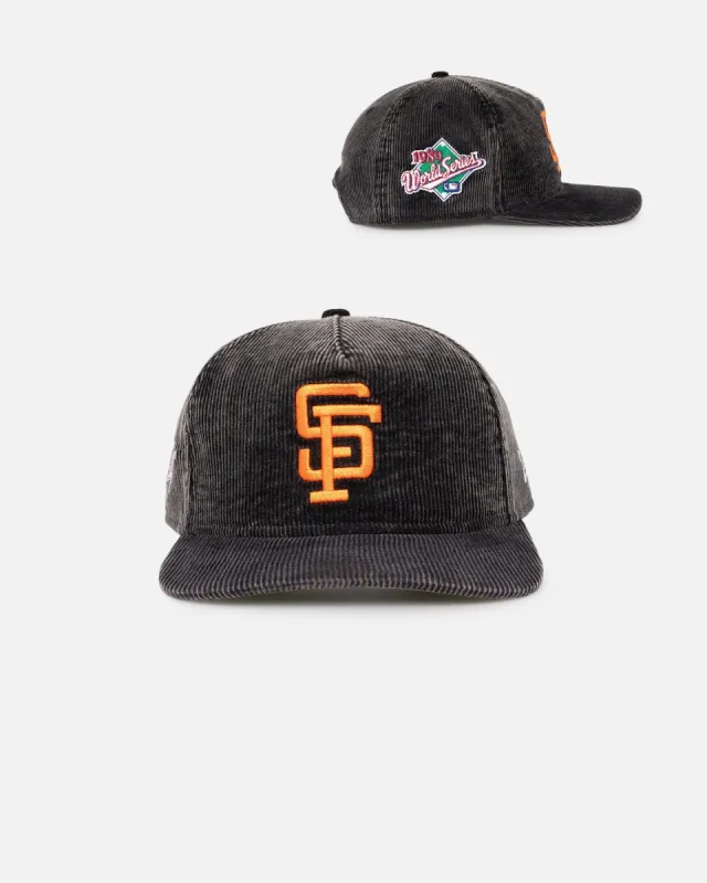 New Era San Francisco Giants 'Washed Corduroy Golfer' Pre-Curved Golfer Snapback Washed Black sold by Culture Kings