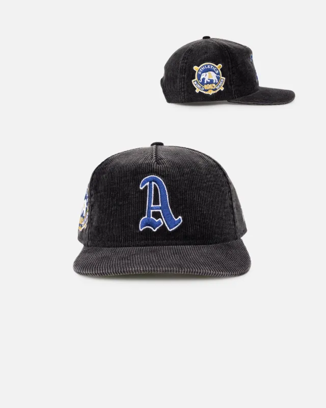 New Era Philadelphia Athletics 'Washed Corduroy Golfer' Pre-Curved Golfer Snapback Washed Black sold by Culture Kings