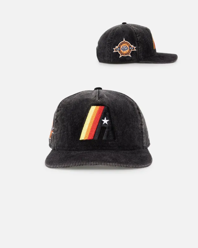 New Era Houston Astros 'Washed Corduroy Golfer' Pre-Curved Golfer Snapback Washed Black sold by Culture Kings