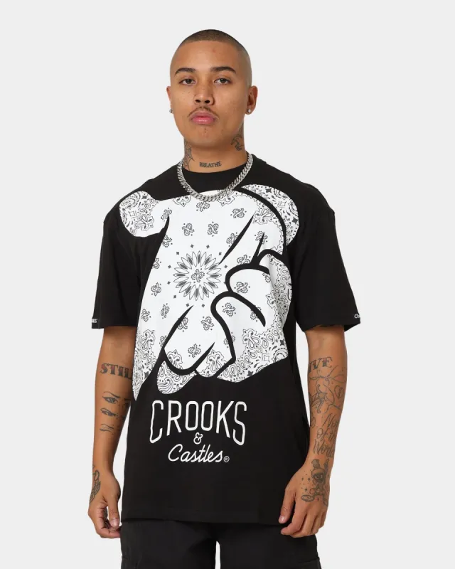 Crooks & Castles Air Gun Paisley Short Sleeve T-Shirt Black sold by Culture Kings
