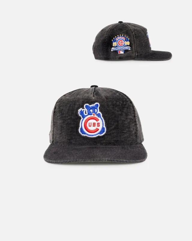 New Era Chicago Cubs 'Washed Corduroy Golfer' Pre-Curved Golfer Snapback Washed Black sold by Culture Kings