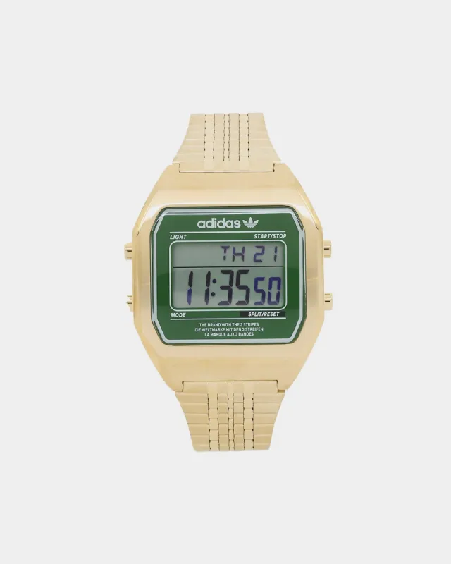 Adidas Digital Two 36MM Gold/Green sold by Culture Kings