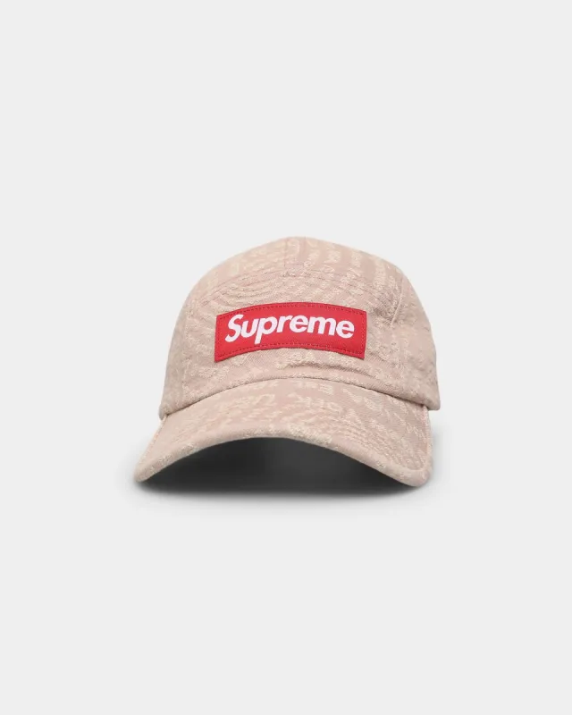 Supreme Jacquard Denim Camp Strapback Brown sold by Culture Kings