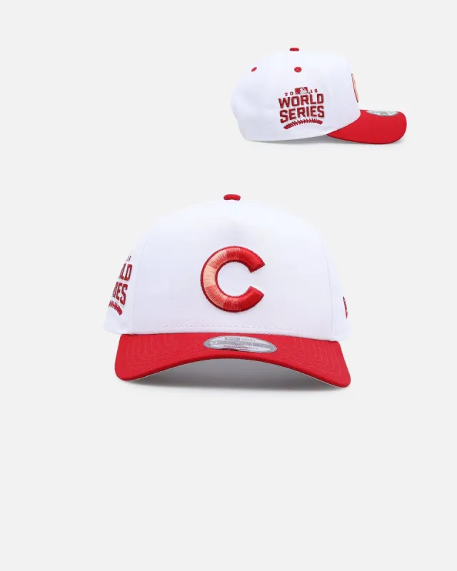 New Era Chicago Cubs 'Satin Blaze' 9FORTY A-Frame Snapback White/Scarlet sold by Culture Kings