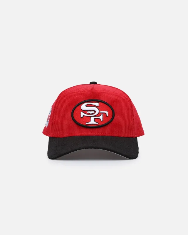 New Era San Francisco 49ers 'NFL 2-Tone Corduroy' 9FORTY A-Frame Snapback Red/Black sold by Culture Kings