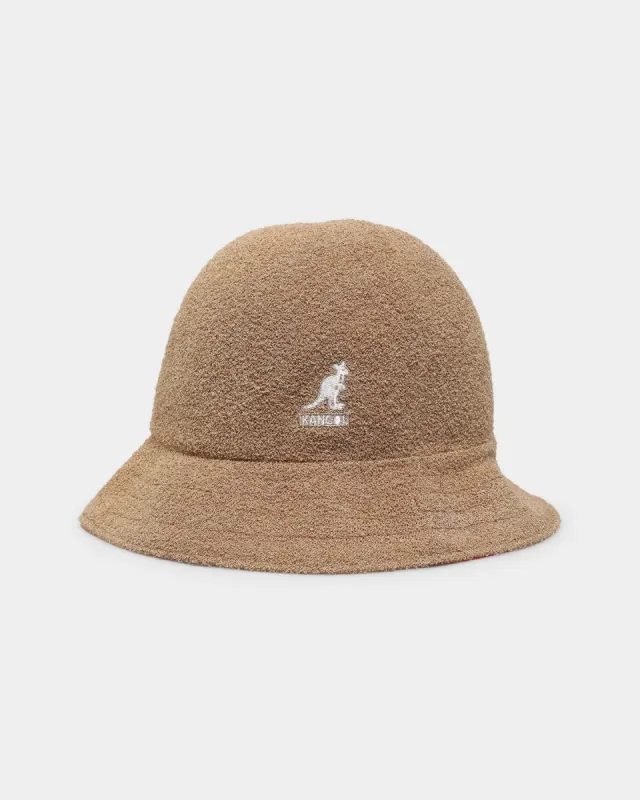 Kangol Flip It Reverse Casual Bucket Hat Oat/Cherry Glow sold by Culture Kings