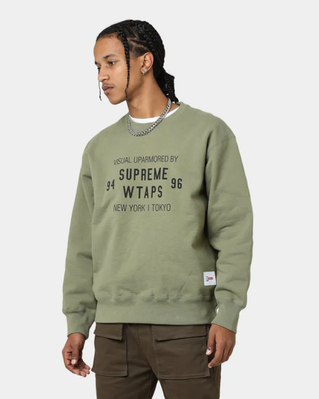 Supreme X WTAPS Crewneck Green sold by Culture Kings