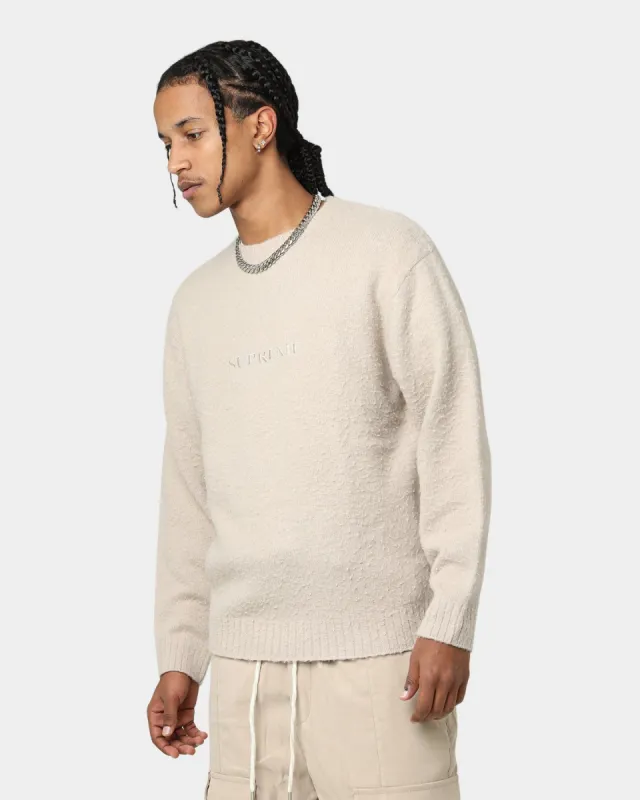 Supreme Woven Brushed Sweater Brown sold by Culture Kings