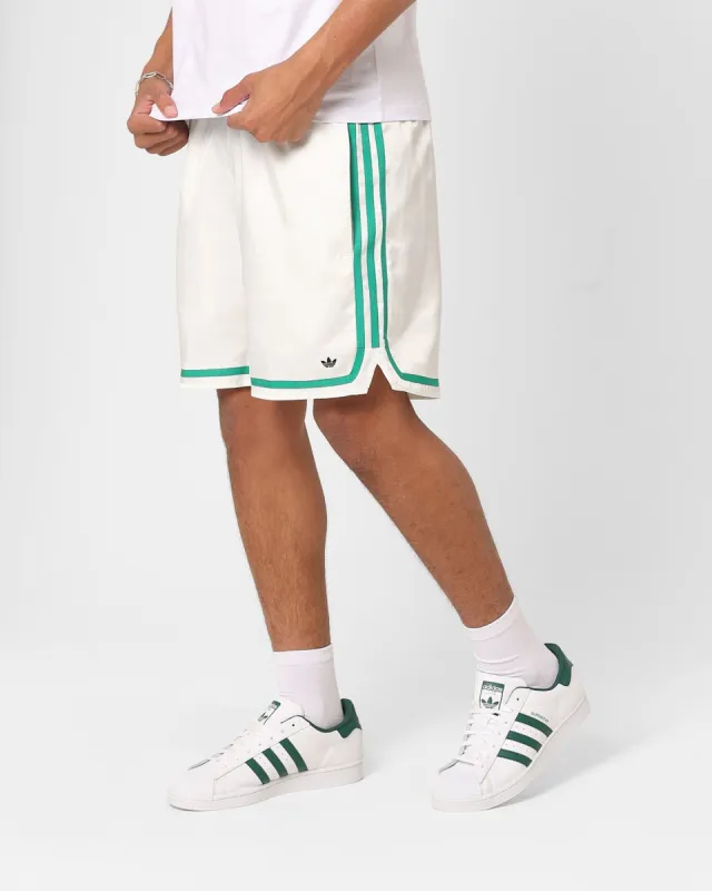 Adidas Hoop Prep Shorts Off White/Court Green sold by Culture Kings