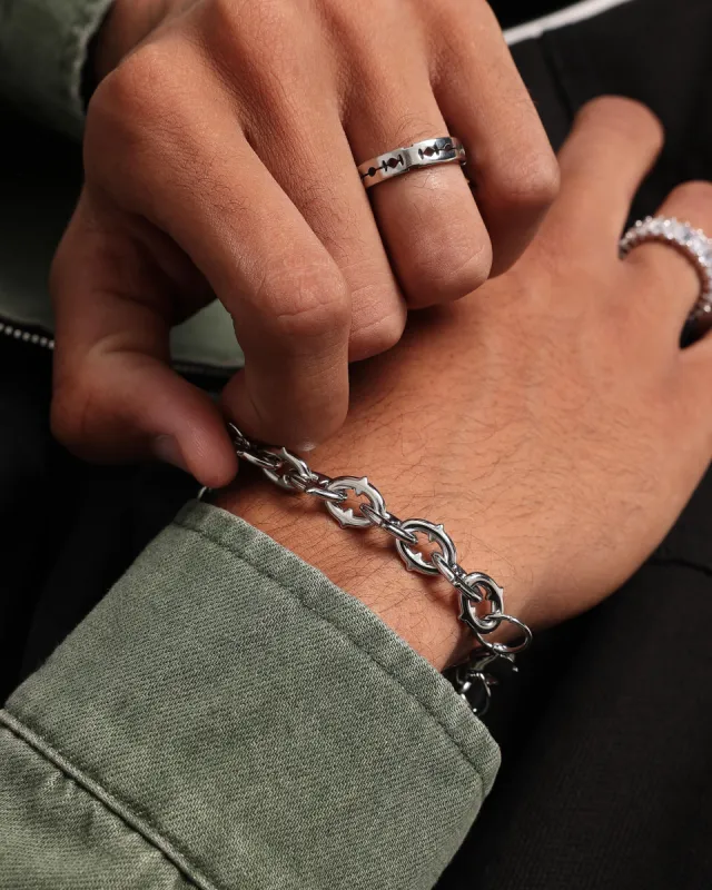 Loiter Spiked Pig Bracelet Stainless Steel sold by Culture Kings
