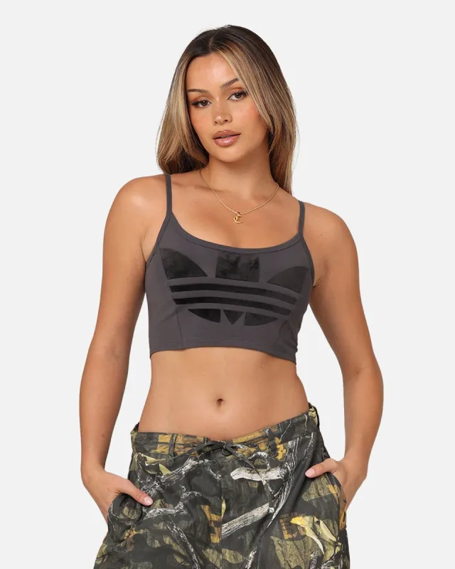 Adidas Women's Large Trefoil Bra Top Grey Six sold by Culture Kings