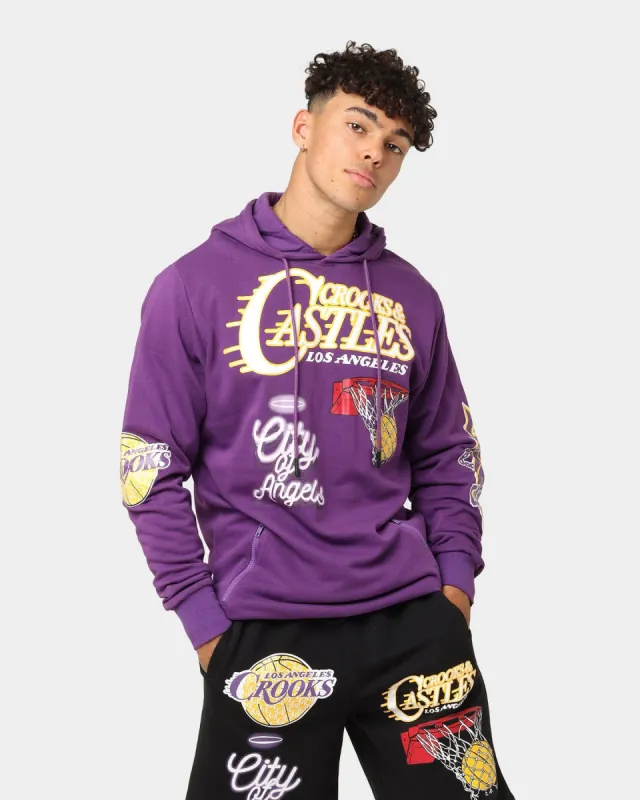 Crooks & Castles LA Serif Hoodie Purple sold by Culture Kings