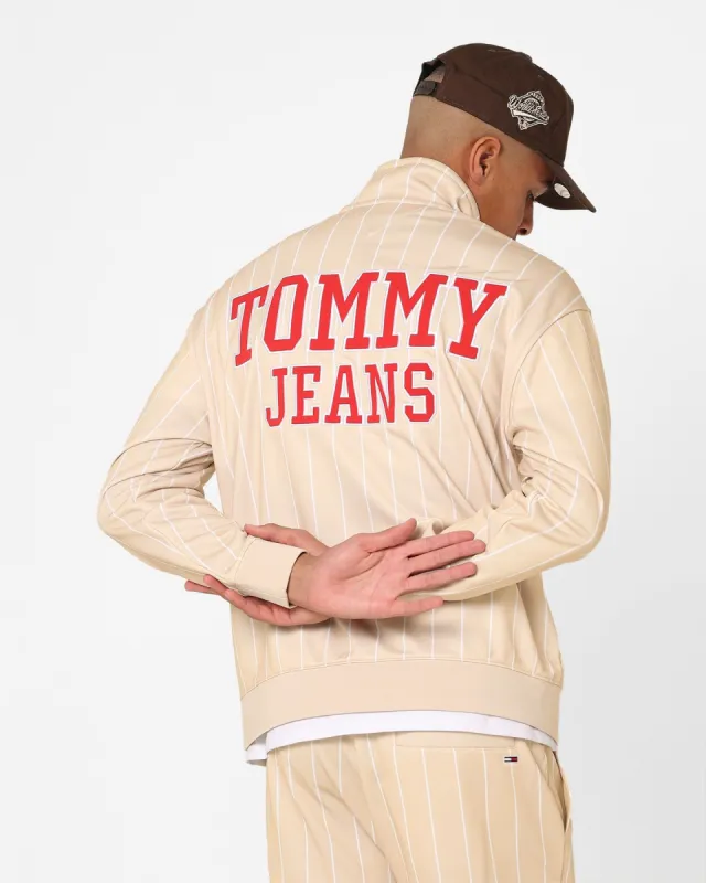 Tommy Jeans Relaxed Pinstripe Track Jacket Classic Beige sold by Culture Kings