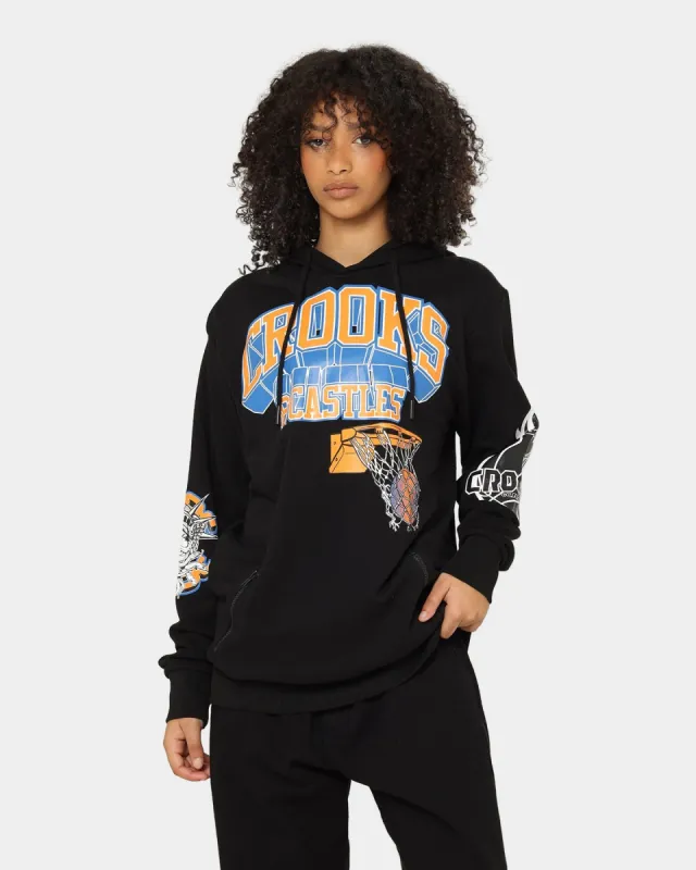 Crooks & Castles Women's CC Logo Oversized Crop Hoodie Red