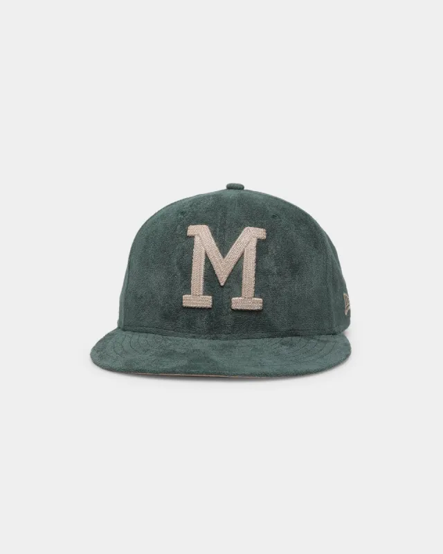 New Era Milwaukee Brewers 'Forest Suede & Camel' 59FIFTY Fitted Dark Green sold by Culture Kings