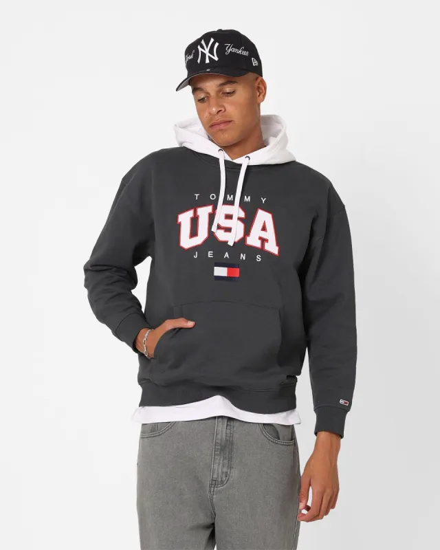 Tommy Jeans Relaxed Modern Sport USA Hoodie New Charcoal made by Culture Kings