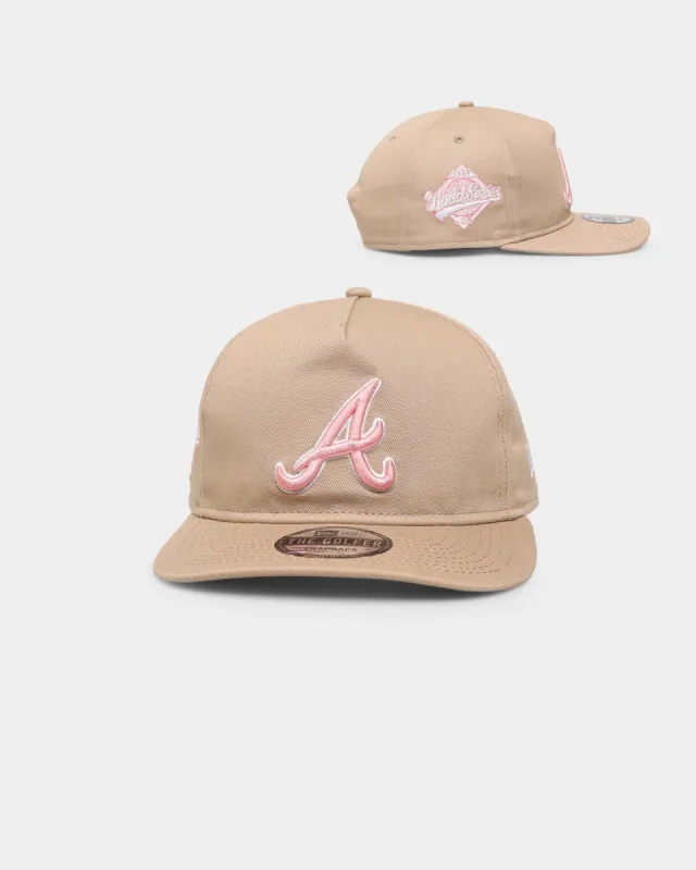 New Era Atlanta Braves 'Tumbleweed Sundae' Old Golfer Snapback Khaki/Pink sold by Culture Kings