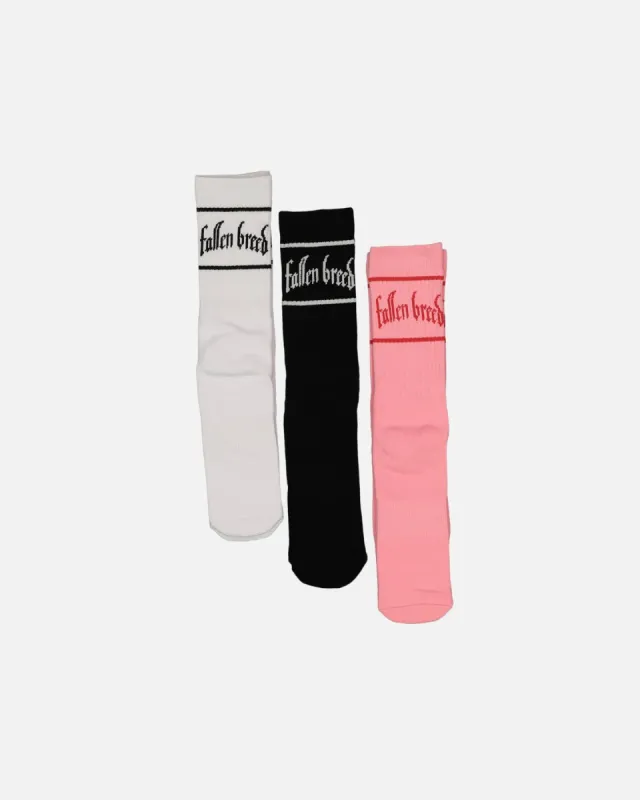 Fallen Breed Logo Sock 3 Pack Multi sold by Culture Kings