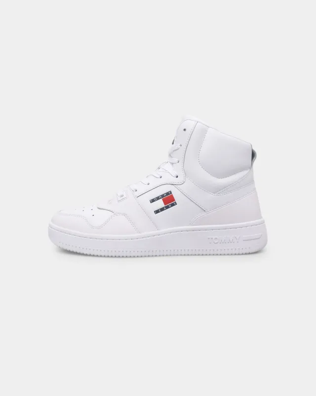 Tommy Jeans Mid Cut Basketball Trainers White made by Culture Kings