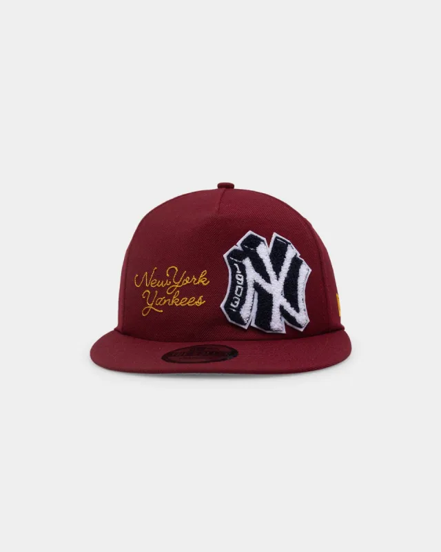New Era New York Yankees Letterman Golfer Snapback Dark Red sold by Culture Kings