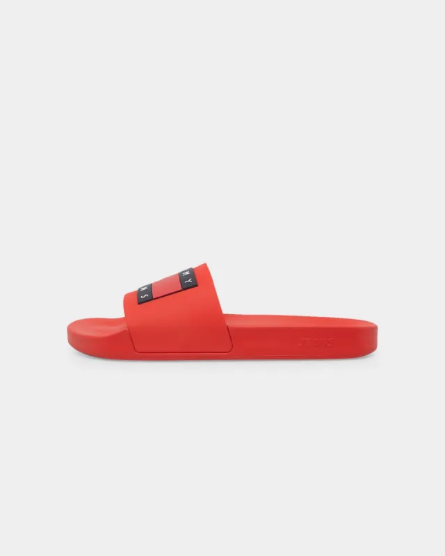 Tommy Jeans Essential Contoured Pool Slides Deep Crimson sold by Culture Kings