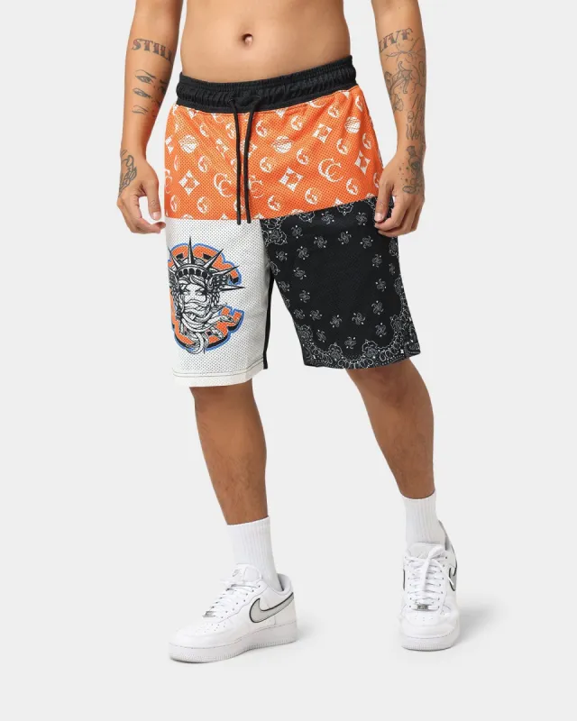 Crooks & Castles New York Shorts Orange/Black sold by Culture Kings