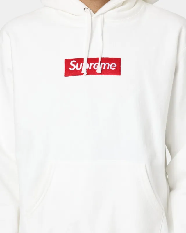 Supreme Box Logo Hooded Sweatshirt White | Parallel