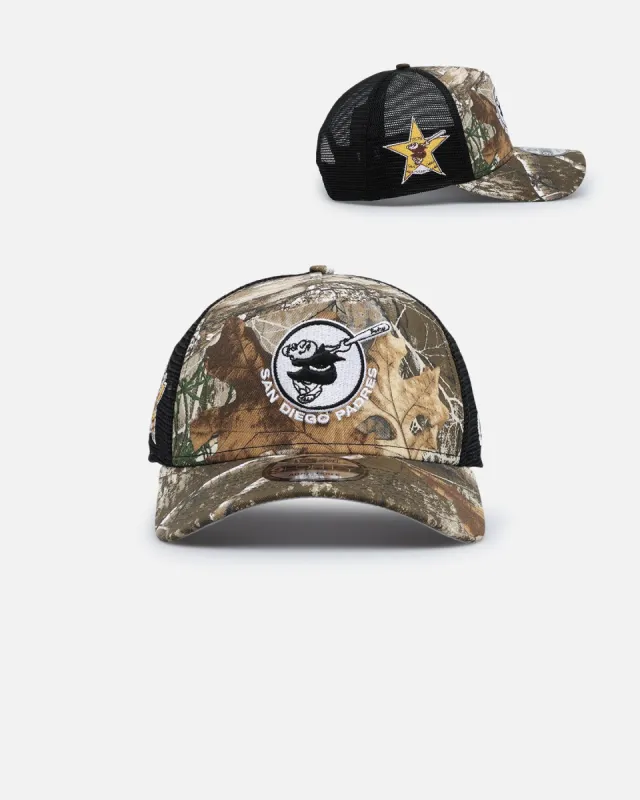 New Era San Diego Padres 'Real Tree' 9FORTY A-Frame Trucker Snapback Realtree Edge sold by Culture Kings
