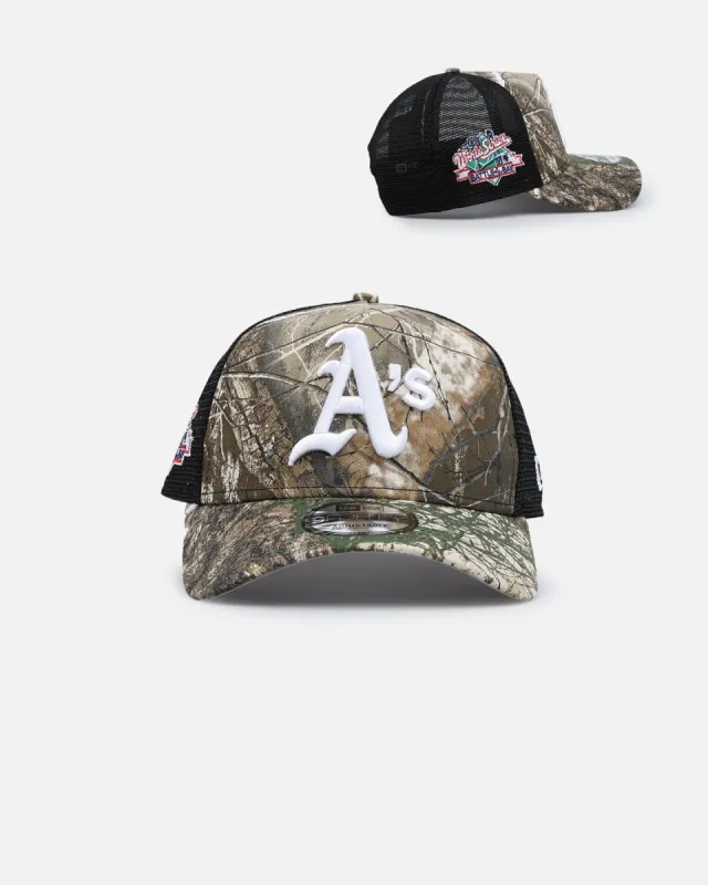 New Era Oakland Athletics 'Real Tree' 9FORTY A-Frame Trucker Snapback Realtree Edge sold by Culture Kings