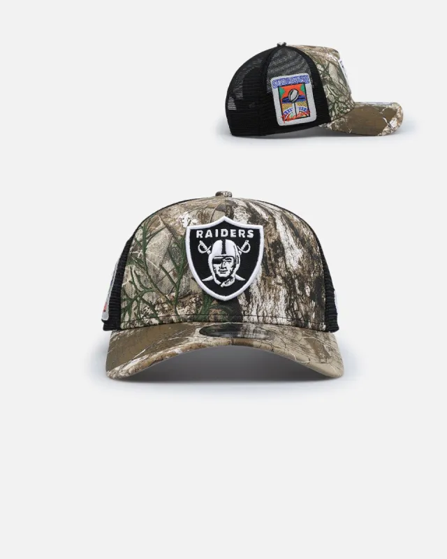 New Era Las Vegas Raiders 'Real Tree' 9FORTY A-Frame Trucker Snapback Realtree Edge sold by Culture Kings