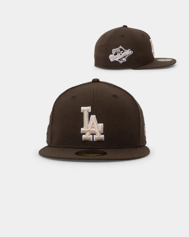 New Era Los Angeles Dodgers 59FIFTY Q223 Brownstone Fitted Dark Brown sold by Culture Kings