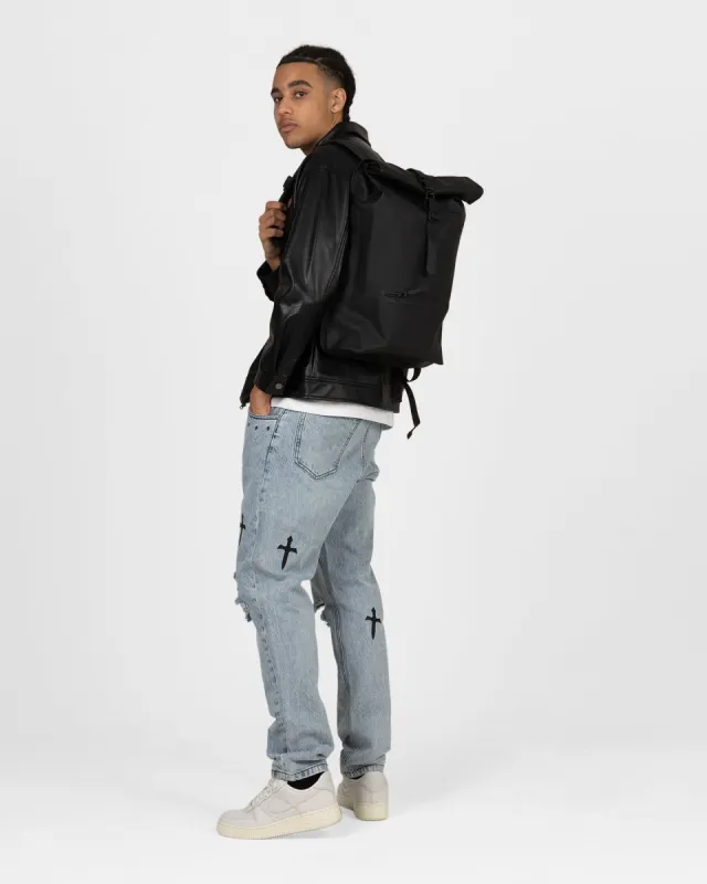 Rains 13160-Rolltop Rucksack Black made by Culture Kings