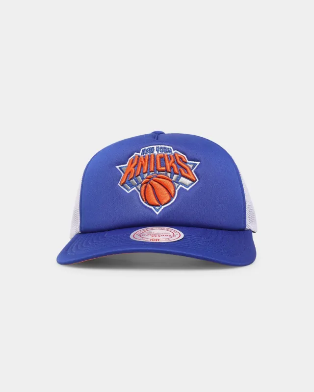 Mitchell & Ness New York Knicks 'NBA Off The Backboard' Trucker Snapback Blue sold by Culture Kings