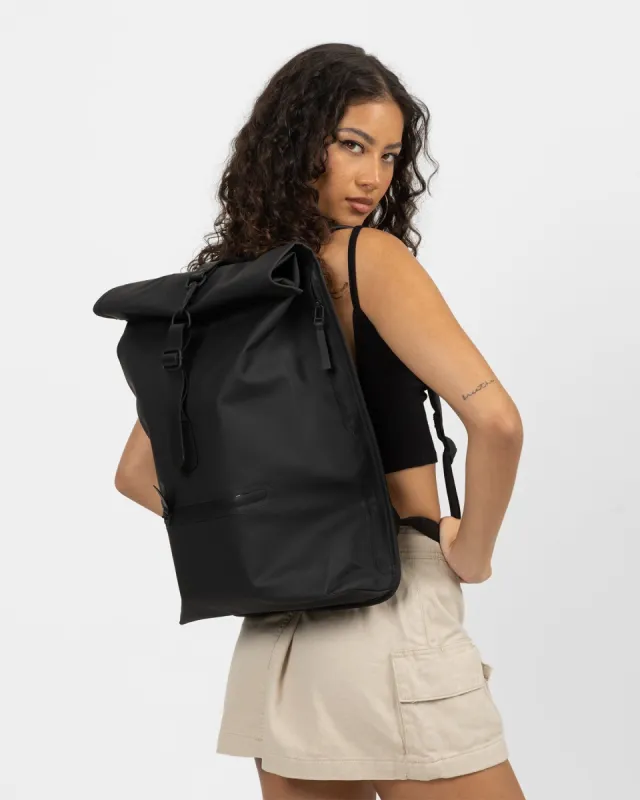Rains 13160-Rolltop Rucksack Black sold by Culture Kings