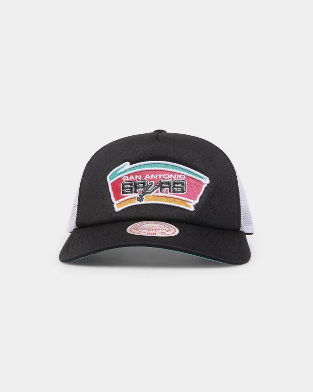 Mitchell & Ness San Antonio Spurs 'NBA Off The Backboard' Trucker Snapback Black sold by Culture Kings