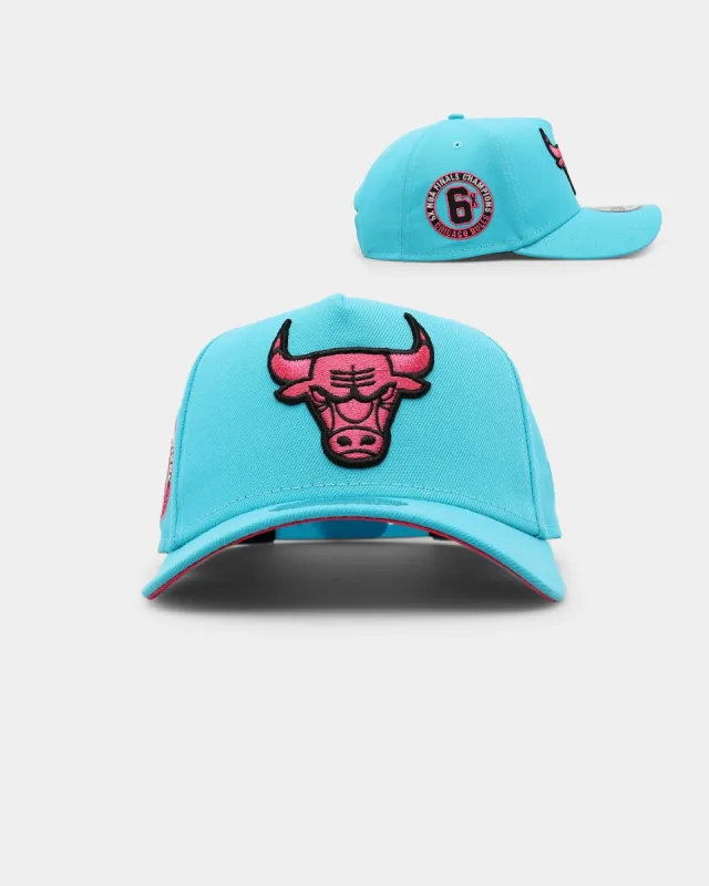 New Era Chicago Bull 'Neon Vice' 9FORTY A-Frame Snapback Neon Blue sold by Culture Kings