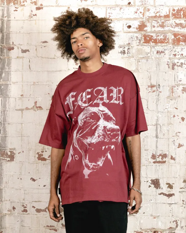 Saint Morta Fear Boxy T-Shirt Maroon sold by Culture Kings