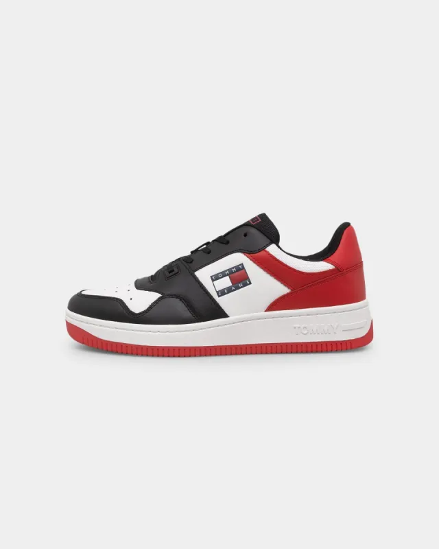 Tommy Jeans Basketball Leather Trainers Deep Crimson made by Culture Kings