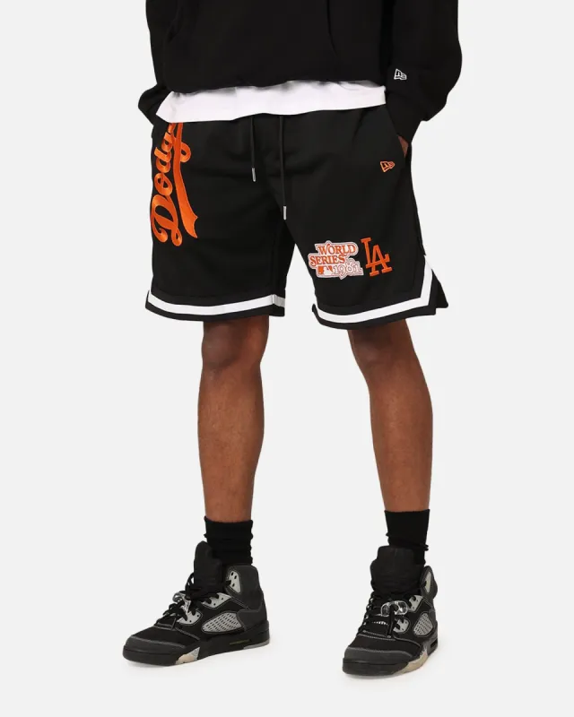 New Era Los Angeles Dodgers 'Scary Nights' Mesh Shorts Black/Orange sold by Culture Kings