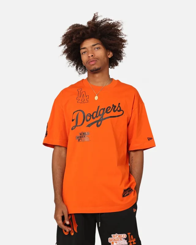 New Era Los Angeles Dodgers 'Scary Nights' Oversized T-Shirt Orange/Black sold by Culture Kings