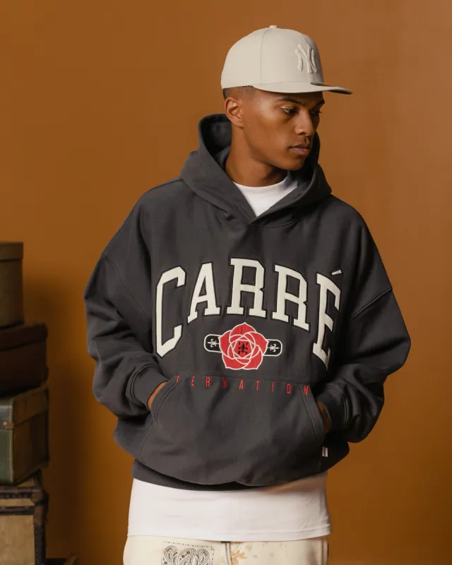 Carre Rose International Oversized Hoodie Coal made by Culture Kings